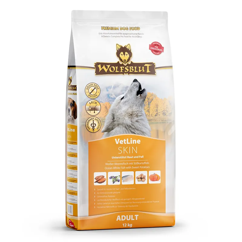 Sparpaket 2 x 12 kg Wolfsblut VetLine Skin Hunde Trockenfutter Versand Am Gleichen Tag